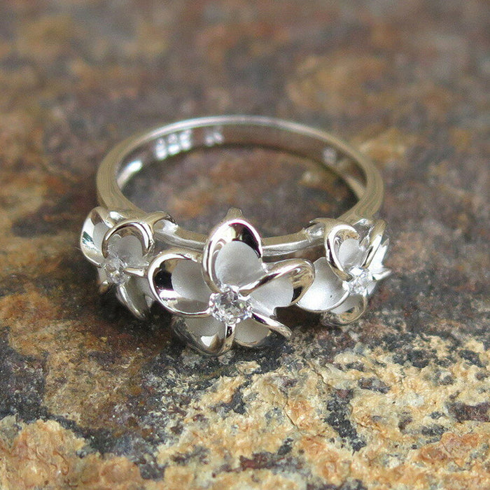 Hermoso anillo de dama con diseño de flor de durazno, anillo de temperamento artístico simple