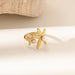 Wholesale non-fading stainless steel titanium steel gemstone diamond open rings - wallojewerly 