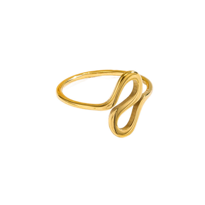 Wholesale gold-plated wave pattern gold open ring