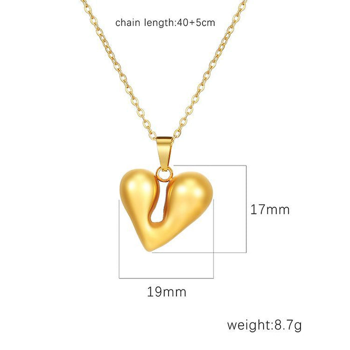 Love pendant necklace, 18K light luxury European and American style clavicle chain