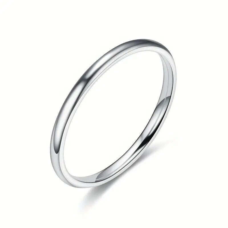 Anillo de dedo completo de arco simple de estilo coreano para hombres