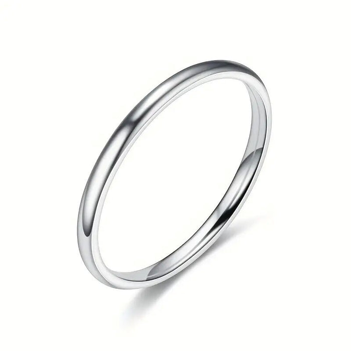 Korean style simple arc full finger ring for men