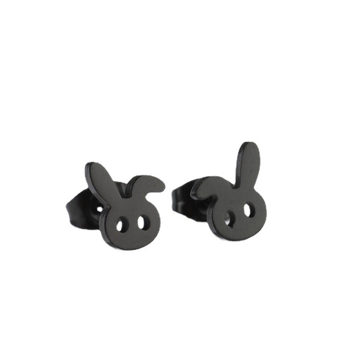 Rabbit Stainless Steel Stud Earrings - Cute and Playful Animal Jewelry