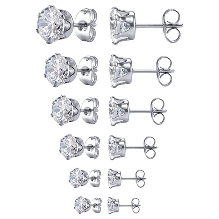 Micro-inlaid AAA zircon earrings love heart-shaped earrings