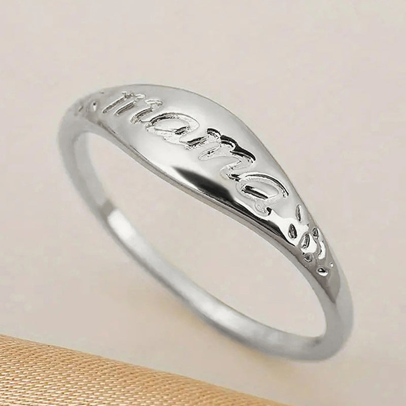 Simple Flower Mom Ring Mother's Day Birthday Gift