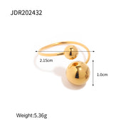 18K Gold Plated Stainless Steel Ring with Braided Design - Unique Jewelry for Women - wallojewerly 
