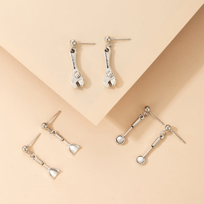 Fun kitchen tool earrings three-piece set Fresh style earrings