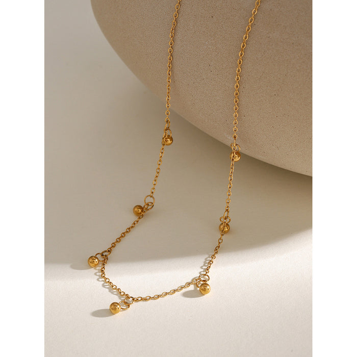 18K Gold-Plated Stainless Steel Star Pendant Necklace with Minimalist Design