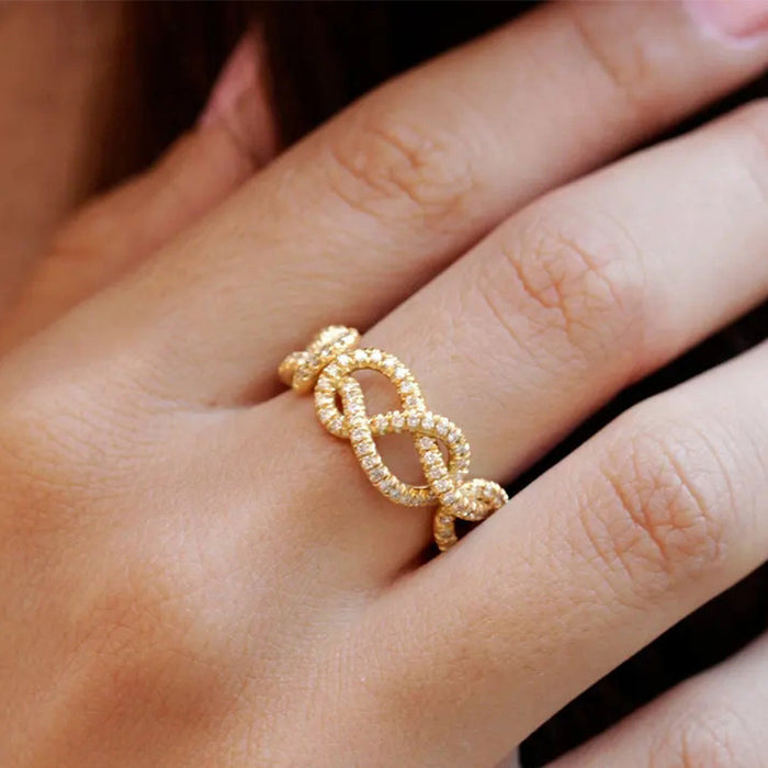 New trend of full diamond chain wrapped ring