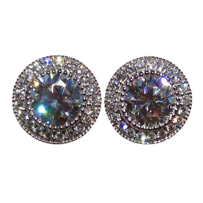 Pendientes redondos superbrillantes con diamantes