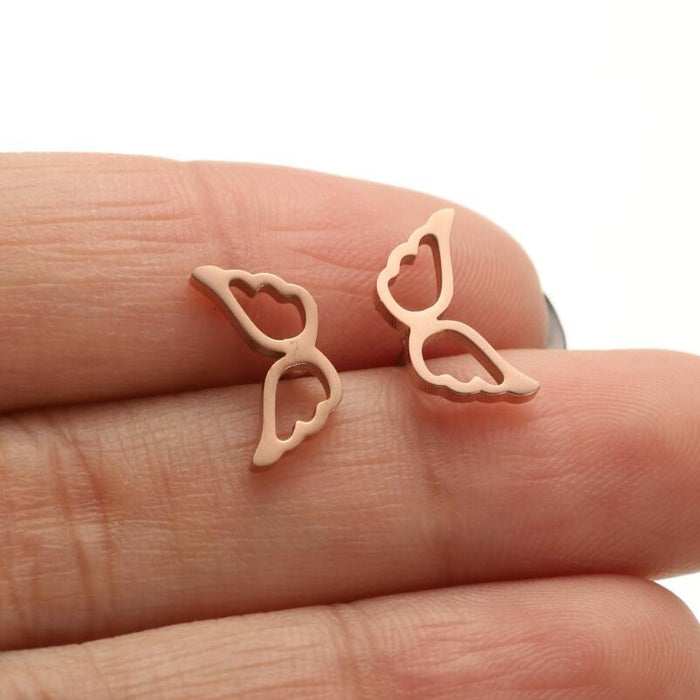 Butterfly wing earrings, Amazon new girls cute spring and summer love pattern personality earrings wholesale