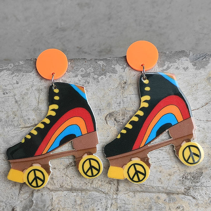 Acrylic roller skate earrings