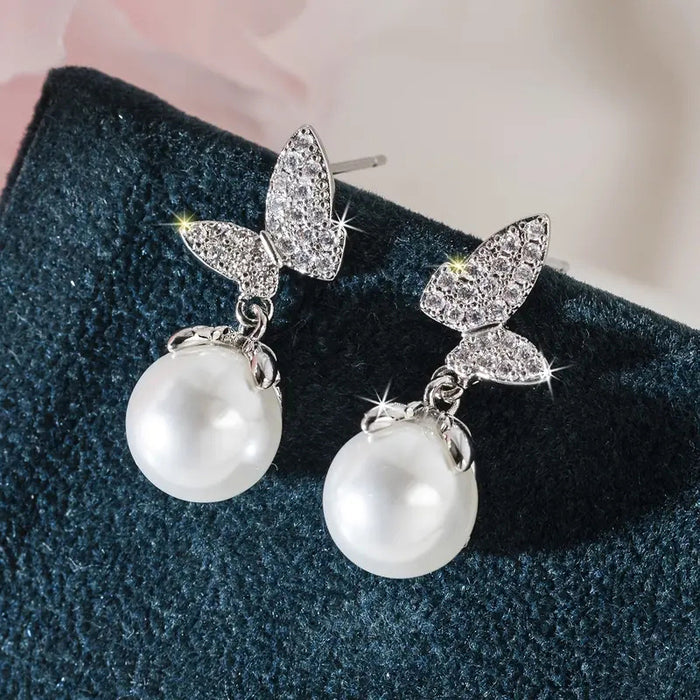 Butterfly retro earrings Korean version of sweet feeling Pinxixi same earrings