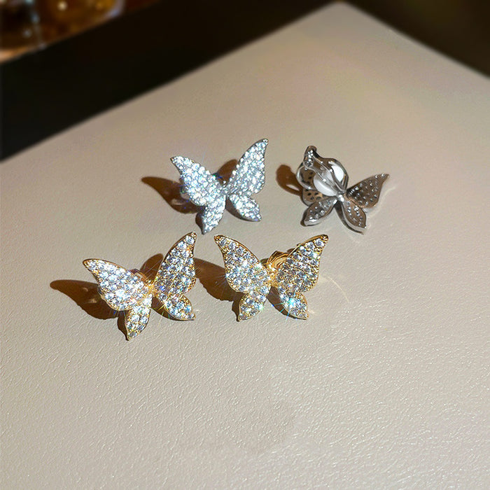 Butterfly ear clips for girls without pierced ears