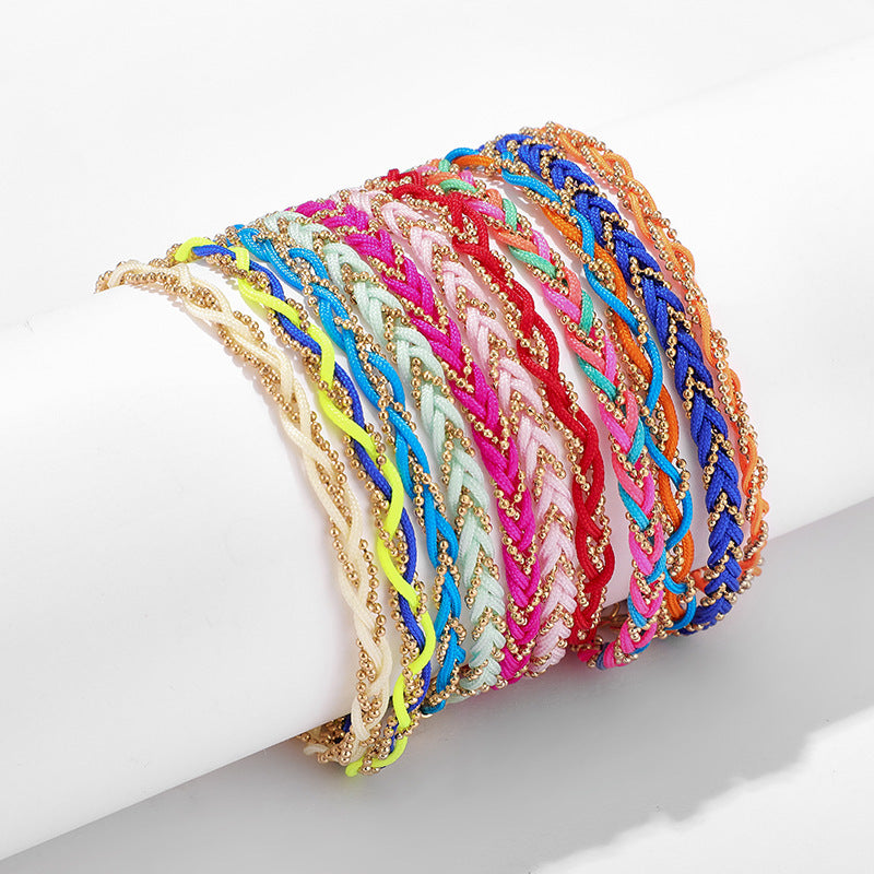 Braided Cord Bracelet in Colorful Strands for Men and Women