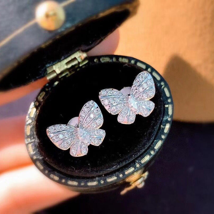 Pendientes de diamantes con lazo para mujer, dulces y frescos