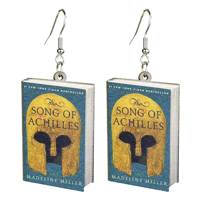 Book wooden earrings