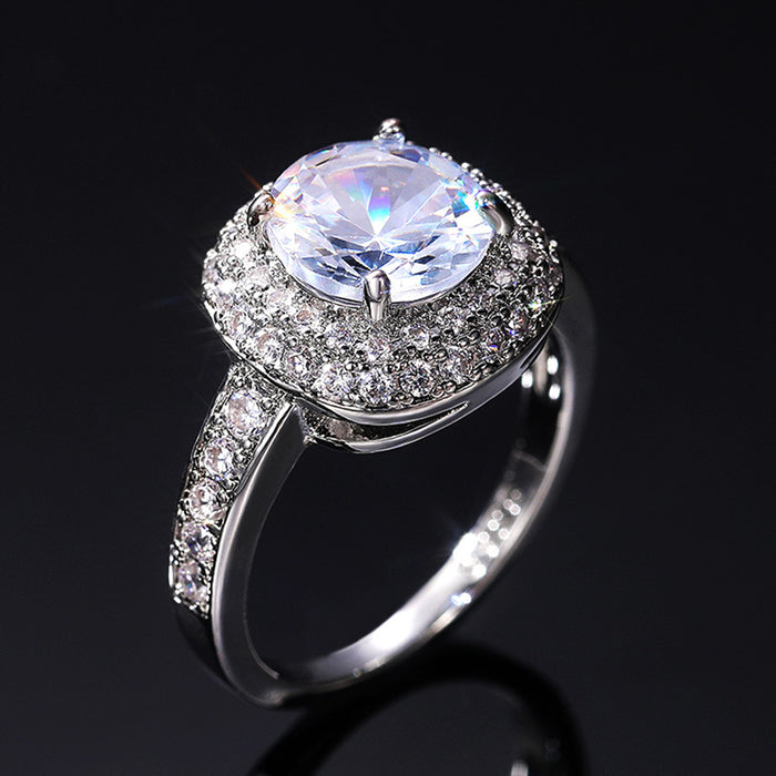 Vintage diamond hollow inlaid opal ring