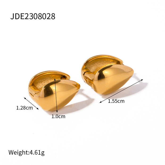 18K Gold Stainless Steel Vintage Minimalist Earrings - High-End Titanium Steel Jewelry