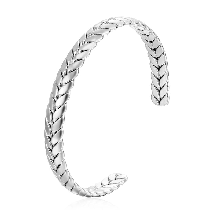 18K gold plated wheat ear stainless steel simple ladies bracelet