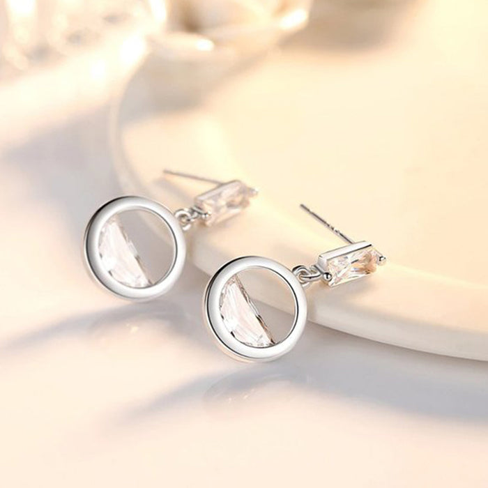 Round earrings for students women