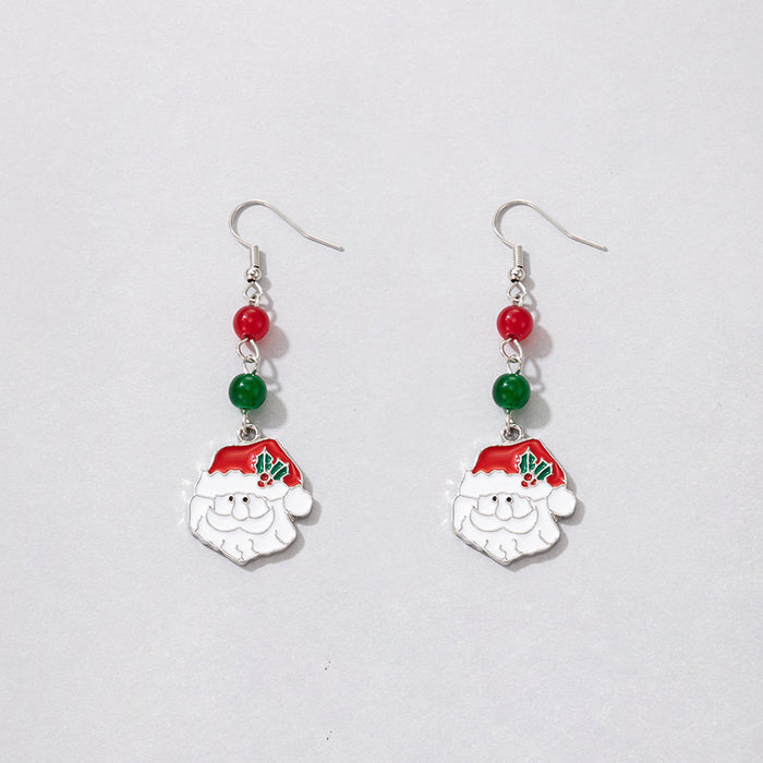 Christmas colorful pearl earrings irregular multi-color earrings