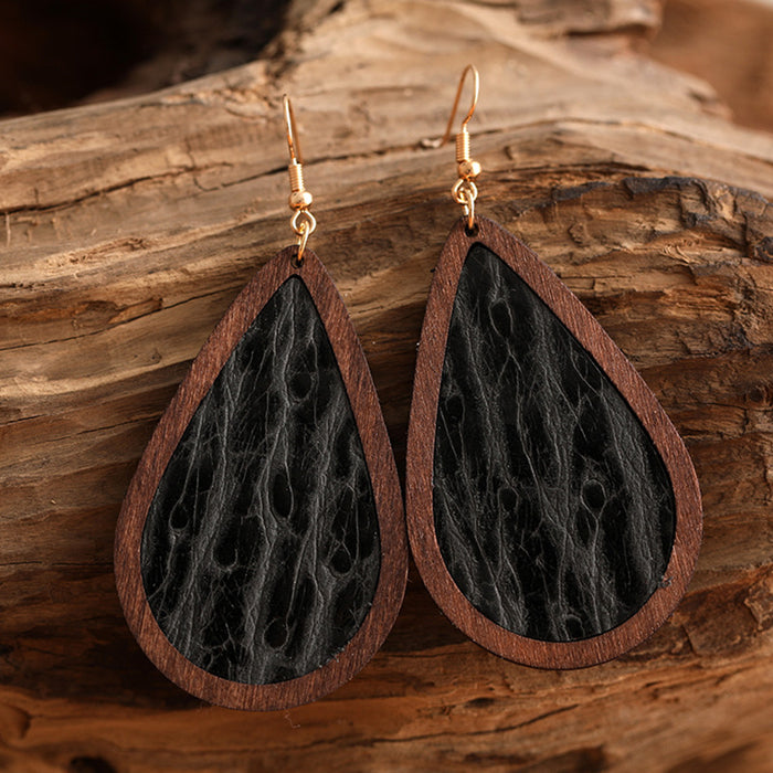 Wooden Bohemian earrings