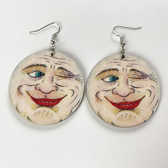 Halloween ghost wooden earrings