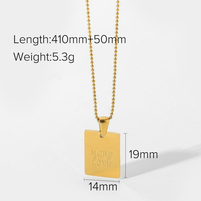 18K Gold-Plated Stainless Steel Star Pendant Necklace with Minimalist Design