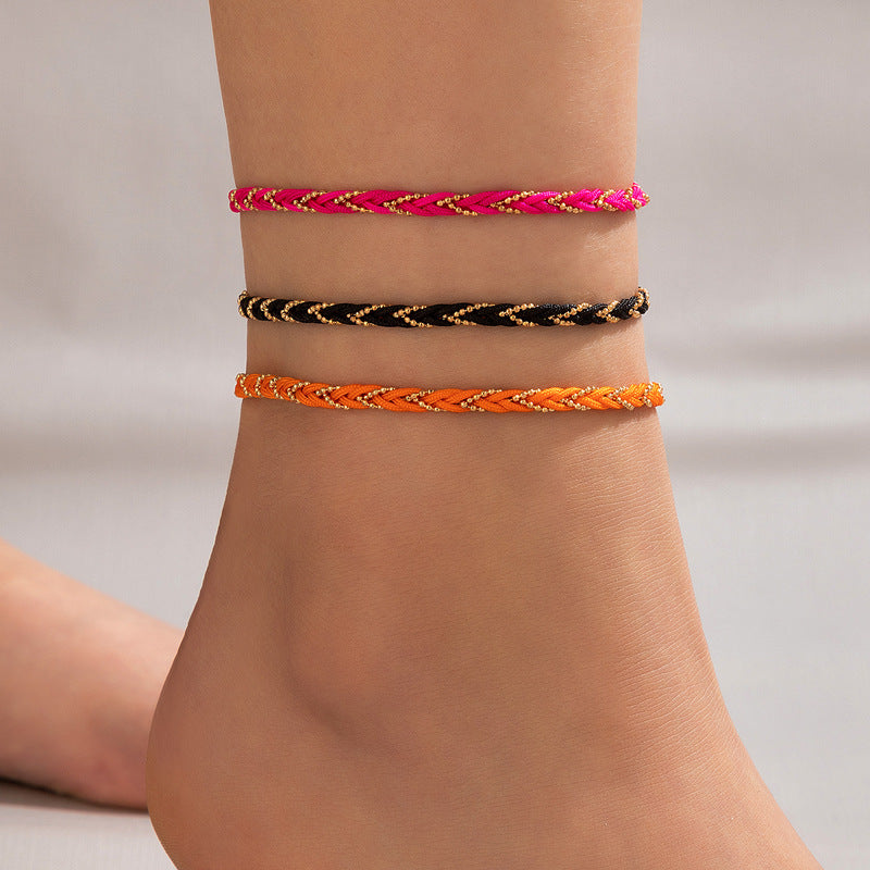 Braided Cord Bracelet in Colorful Strands for Men and Women