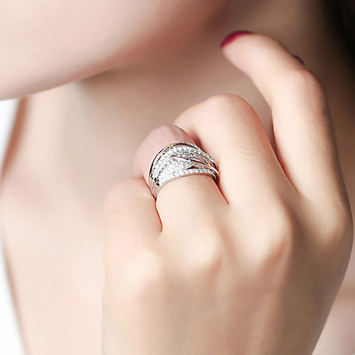 Line wrapped index finger ring beautiful fairy design