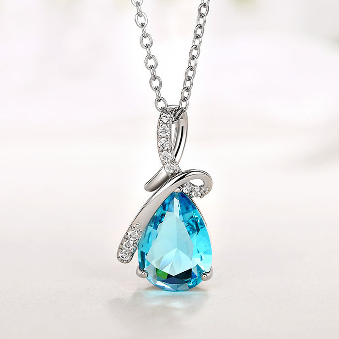 Angel's Tears Water Drop Pendant Necklace Autumn and Winter Small Accessories