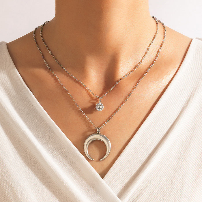 Star Planet Resin Pendant Necklace - Geometric Simple Jewelry