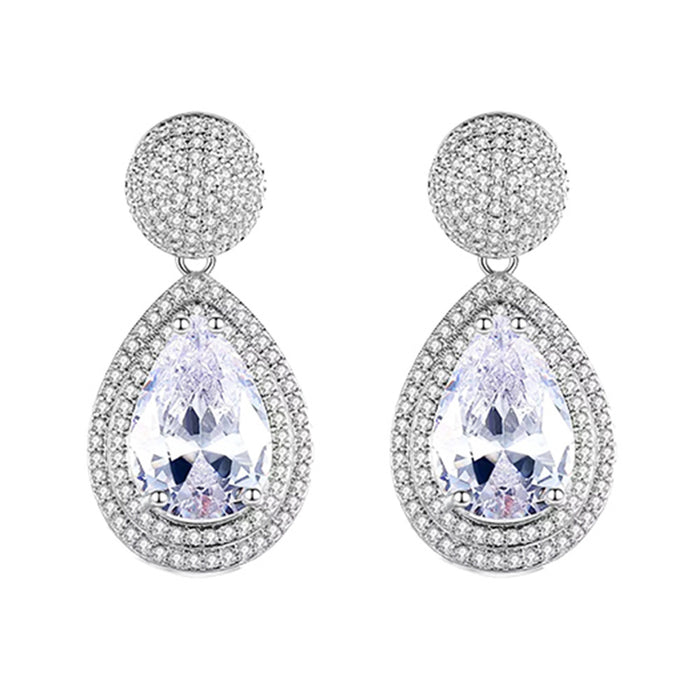 Pearl earrings zircon earrings snowflake earrings for women