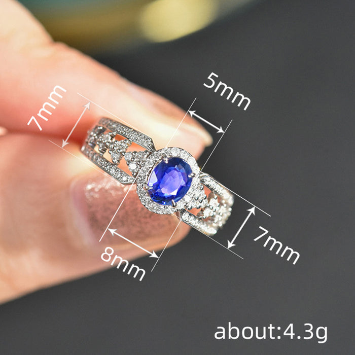 Anillo de diseño de joyería de alta gama, anillo retro de tendencia nacional total hueco