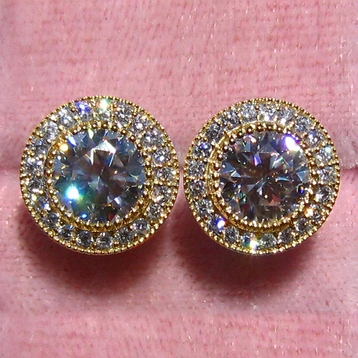 Pendientes redondos superbrillantes con diamantes