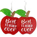 School Elements Acrylic Apple Earrings - wallojewerly 