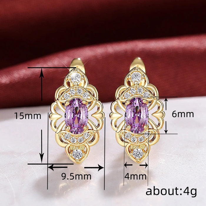 Hollow design ear clips high-end cross-border earrings