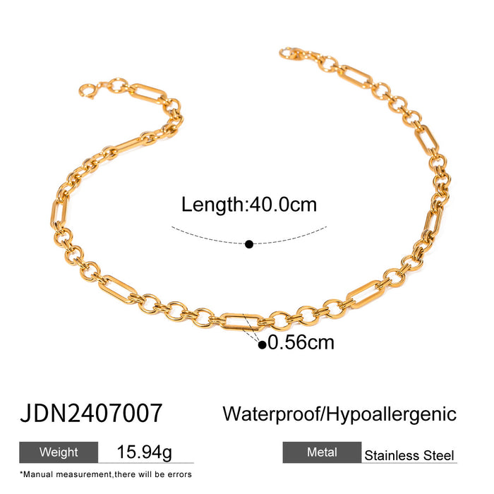 High-End Non-Fading Titanium Steel Clavicle Chain - Minimalist Stainless Steel Necklace for Women