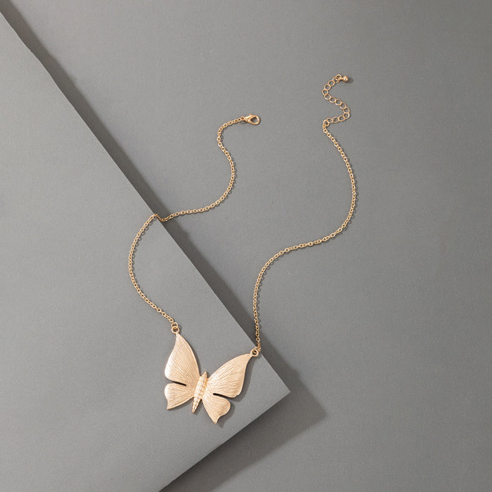 Statement Butterfly Necklace - Geometric Irregular Choker