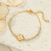 Stainless steel gold-plated four-leaf clover bracelet （Minimo de compra 2） - wallojewerly 