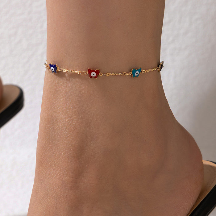 Star Tassel Anklet Set - Multilayer Woven Rope Jewelry