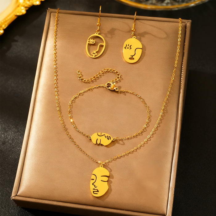Wholesale stainless steel and titanium steel round gold necklaces