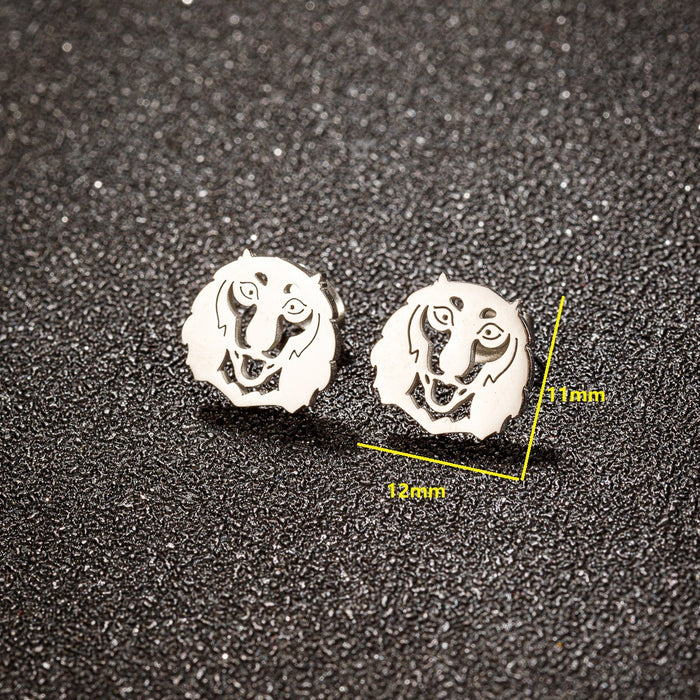 Shih Tzu Dog Stainless Steel Stud Earrings - Fun and Playful Animal Jewelry