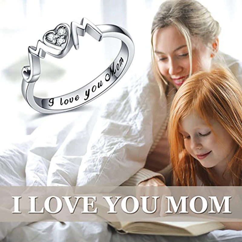 I Love You Mom Ring MOM Series Mother's Day Gift