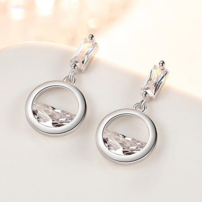 Round earrings for students women