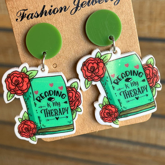 Book and Coffee Earrings for Teacher Gifts and Reading Inspiration