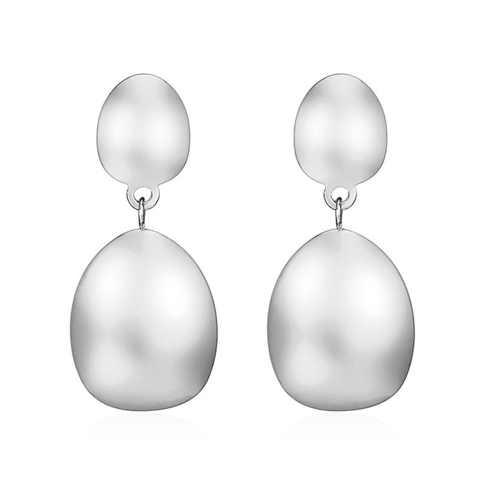 Square pearl earrings 18K high-end earrings