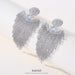 S925 silver needle white micro-paved rhinestone earrings