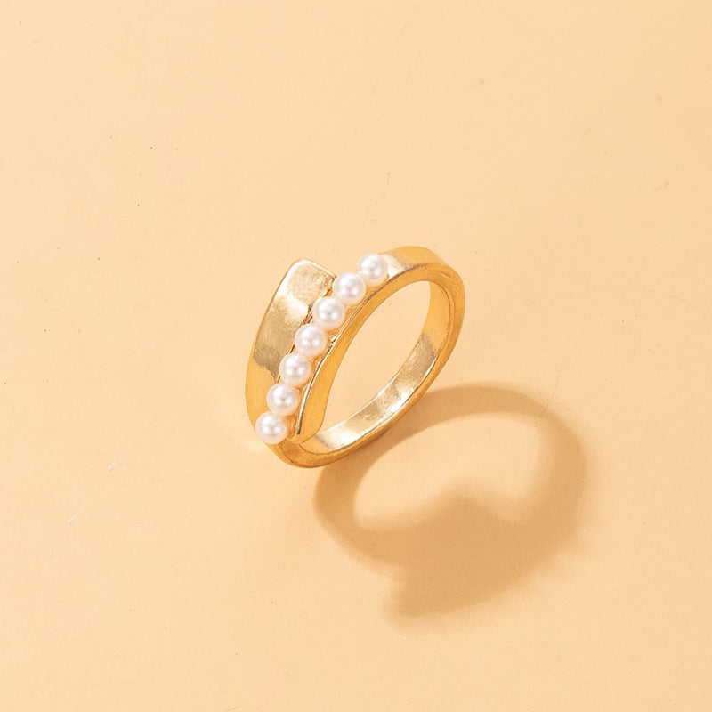 OL style irregular geometric diamond ring single model